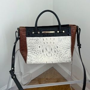 VINTAGE TRICOLOR BRAHMIN CROSS BODY BAG